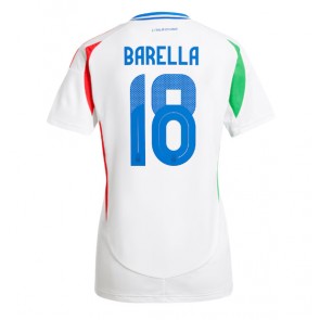 Italien Nicolo Barella #18 Udebanetrøje Dame EM 2024 Kort ærmer